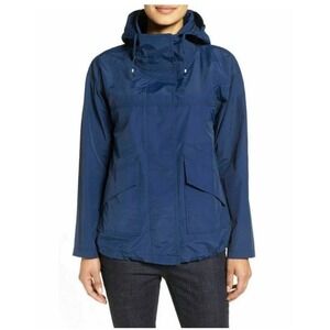 Eileen Fisher Women's Bluebonnet Short Parka Rain Jacket Hooded Size XL‎ Pockets